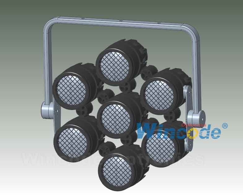 Wincode HexaGlow Blinder - Professional 350W RGBWAL LED Stage Blinder with IP65 Waterproof and Unlimited Splicing