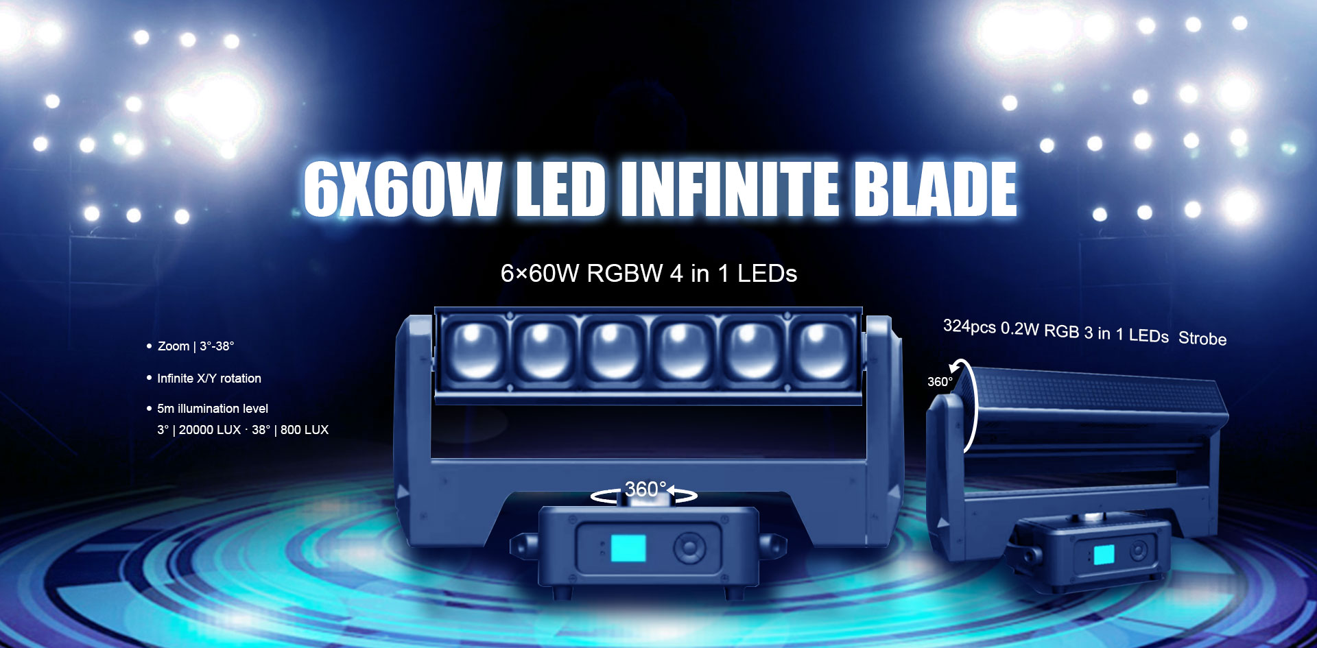led infinite blade moving head light