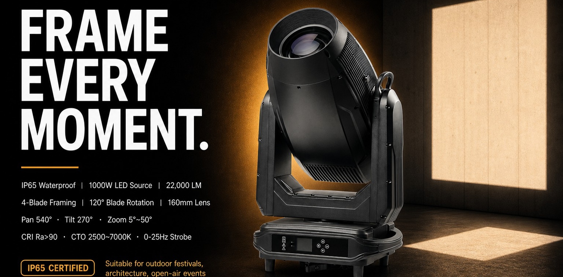 WOP-AF12_1200W LED Framing Moving Head Light